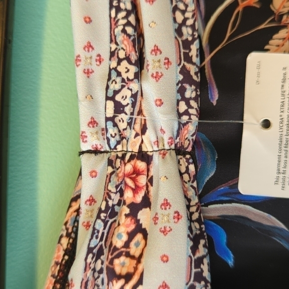 SEAFOLLY High Cut Bikini Bottoms Black Floral US New - Picture 3 of 6
